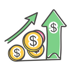 wage growth icon, wage growth vector illustration-simple illustration of wage growth, perfect for wage growth logos and icons