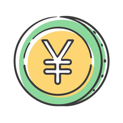 yen symbol icon, yen symbol vector illustration-simple illustration of yen symbol, perfect for yen symbol logos and icons