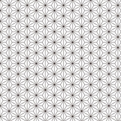 Japanese Pattern: Asanoha Seamless Design - Transparent Background (麻の葉 背景透過 和柄)