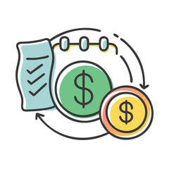 financial planning icon, financial planning vector illustration-simple illustration of financial planning, perfect for financial planning logos and icons
