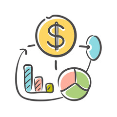 financial planning icon, financial planning vector illustration-simple illustration of financial planning, perfect for financial planning logos and icons