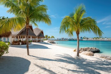 Tropical beach resort scene (3)