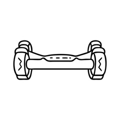 A Line Drawing of a Modern TwoWheeled SelfBalancing Electric Scooter