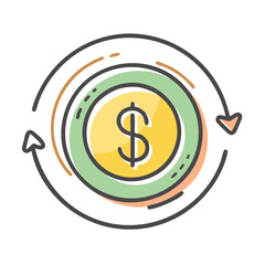 money supply icon, money supply vector illustration-simple illustration of money supply, perfect for money supply logos and icons