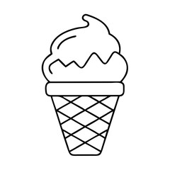 Delicious Ice Cream Cone Sweet Summer Treat Frozen Dessert