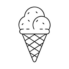 Delicious Ice Cream Cone with Two Scoops and Chocolate Chips a Summer Treat