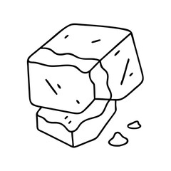 Melting ice cubes illustration a stack of two ice cubes with melting water dripping down