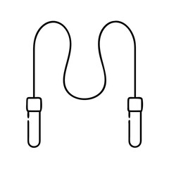 Line art illustration of a jump rope a fitness and exercise equipment