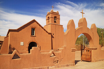 Church of San Pedro de Atacama, the Second Oldest Church in Chile Located in El Loa Province of...