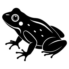 Naklejka premium AI Generated African Tree Toad Vector Silhouette Isolate White Background