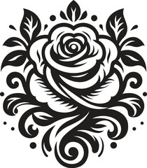 Rose decorative stylized  in vector