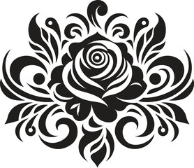 Rose decorative stylized  in vector