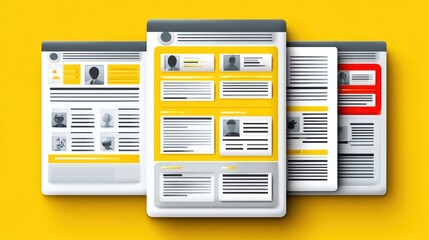 A resume design using playful icons and bright colors for a dynamic look - career search eye-catching design skills