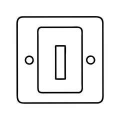 Simple Line Drawing of a Light Switch or Electrical Switch