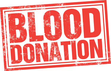 Blood Donation. Vector Rubber Stamp.