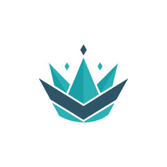 Minimalist Clean Crown Three Points Logo
