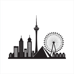 City Skyline Silhouette Clip Art