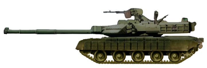 T-80-3 MBT (The concept of a new MBT based on a shortened T-80 chassis and with a turret from the T-84-120 Yatagan) © Tikros