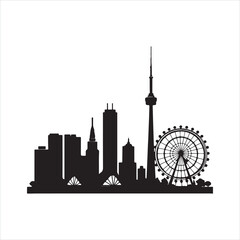 City Skyline Silhouette Clip Art