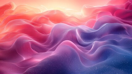 Obraz premium Vibrant abstract waves in pink and purple hues, evoking a sense of tranquility and movement, perfect for modern design and creative projects.