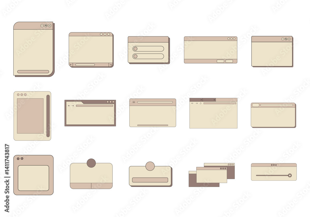 Poster browser page ui element set