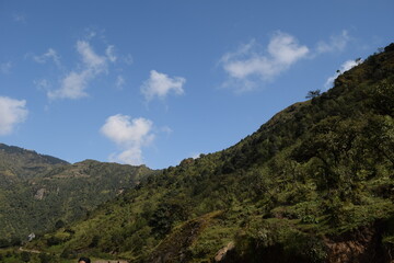 clouds over the mountains