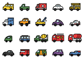 Car Icon Line Stylle Illustration Element