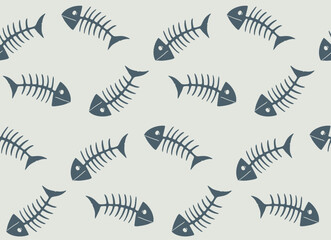Fototapeta premium fish bone patter grey