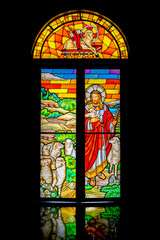 stained glass window in church