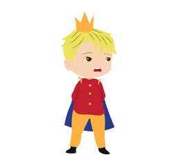 little prince with blonde hair