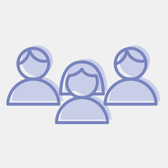 Icon voters. Indonesian general election elements. Icons in two tone style. Good for prints, posters, infographics, etc.