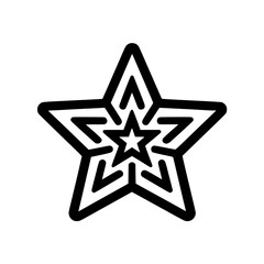 Obraz premium geometric star outline icon design for decoration 