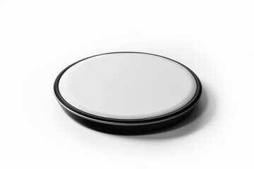 Elegant round dish resting on a smooth surface, showcasing minimalist design and modern aesthetics with a clean, uncluttered look isolated on transparent background