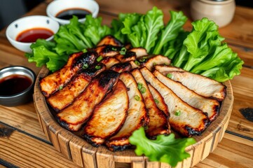 Grilled Samgyeopsal Feast Display
