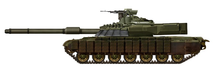 T-372 MBT (The concept of a new MBT based on a new chassis, with a turret from the T-55AGM and a 120mm gun)