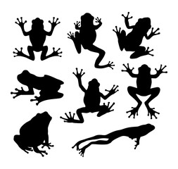 vector design logo frog silhouette