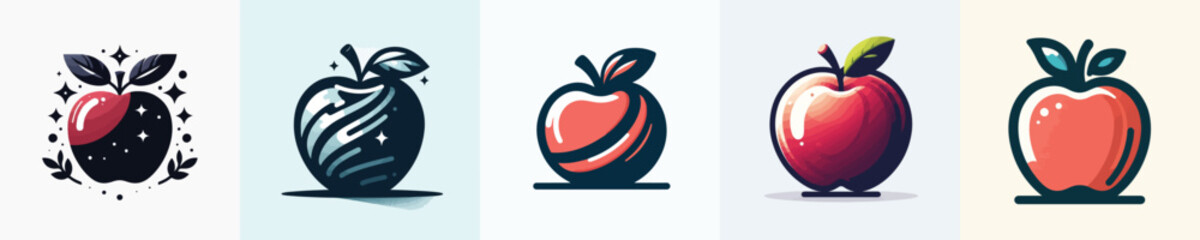 Vector of an apple silhouette.