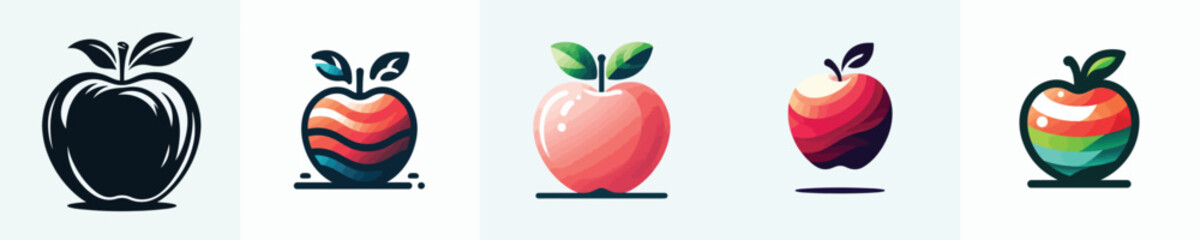 Vector of an apple silhouette.