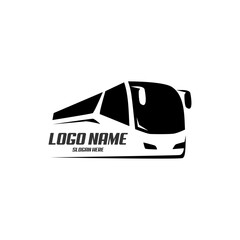 vector logo design bus transport illustration