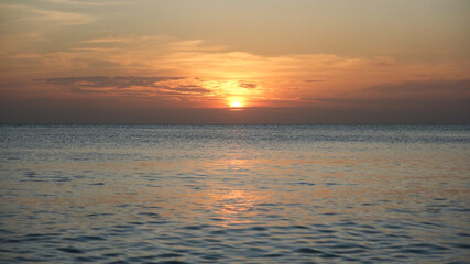 Fototapeta premium Landscape of a beautiful sunset sky at the sea