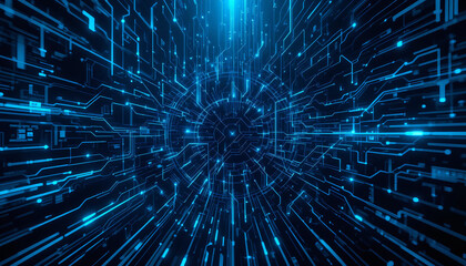 Futuristic Technology Abstract Background with Digital Elements