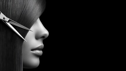 A cropped image showing hair being expertly shaped - chic styling hairdresser hairstyling