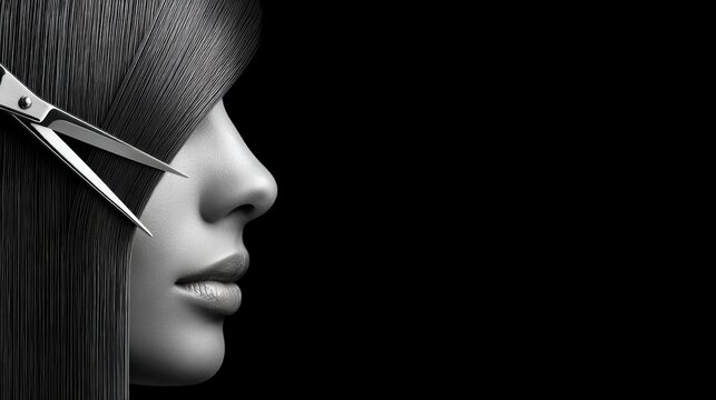 A cropped image showing hair being expertly shaped - chic styling hairdresser hairstyling