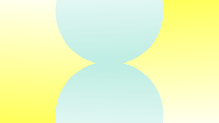 Abstract background with gradient of yellow and blue circles or bubbles. Funny elegant minimal wallpaper.with pastel color. 