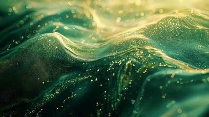 Serene ocean waves glistening with sunlight, creating a tranquil and mesmerizing underwater scene, perfect for wellness and nature-themed projects.