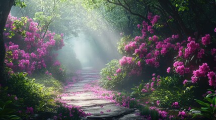 Fototapeta premium Enchanted forest pathway image