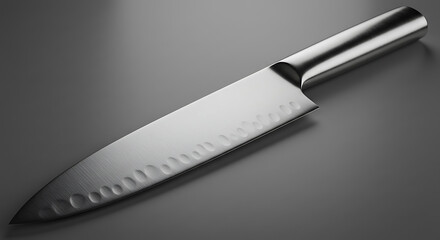 Sleek Kietaiko Chef's Knife: Modern Design, Dimpled Blade