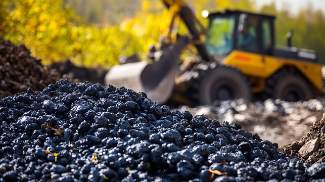 Mining laborer operating a bulldozer to clear land for a lithium extraction site. Featuring land clearing
