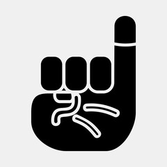 Icon ink on the little finger. Indonesian general election elements. Icons in glyph style. Good for prints, posters, infographics, etc.
