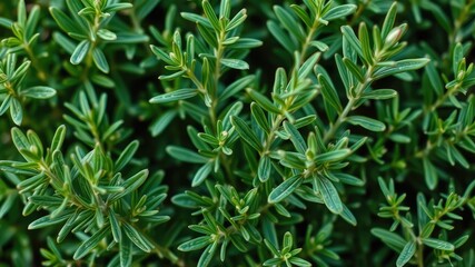 Obraz premium Rosemary leaves, Close View of Medicinal Plant Leaves, Close-Up of Fresh Green Rosemary Leaves, Herbal Leaves for Natural Medicine or Cooking
